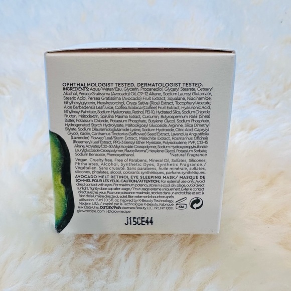 NIB GLOW RECIPE AVOCADO MELT RETINOL SLEEPING MASK - Picture 6 of 6